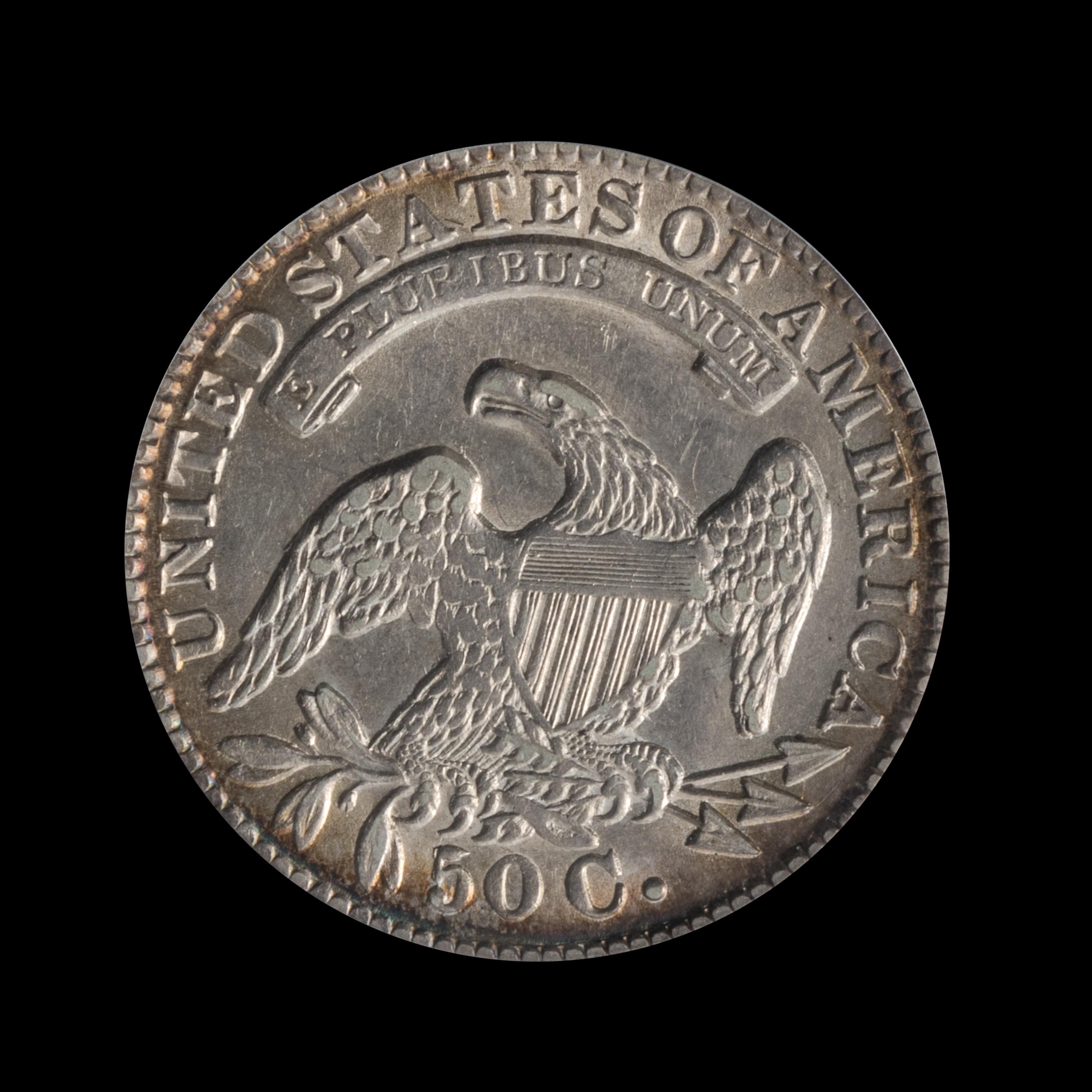 A United States 1834 Capped Bust: Large Date, Large Letter 50c Coin