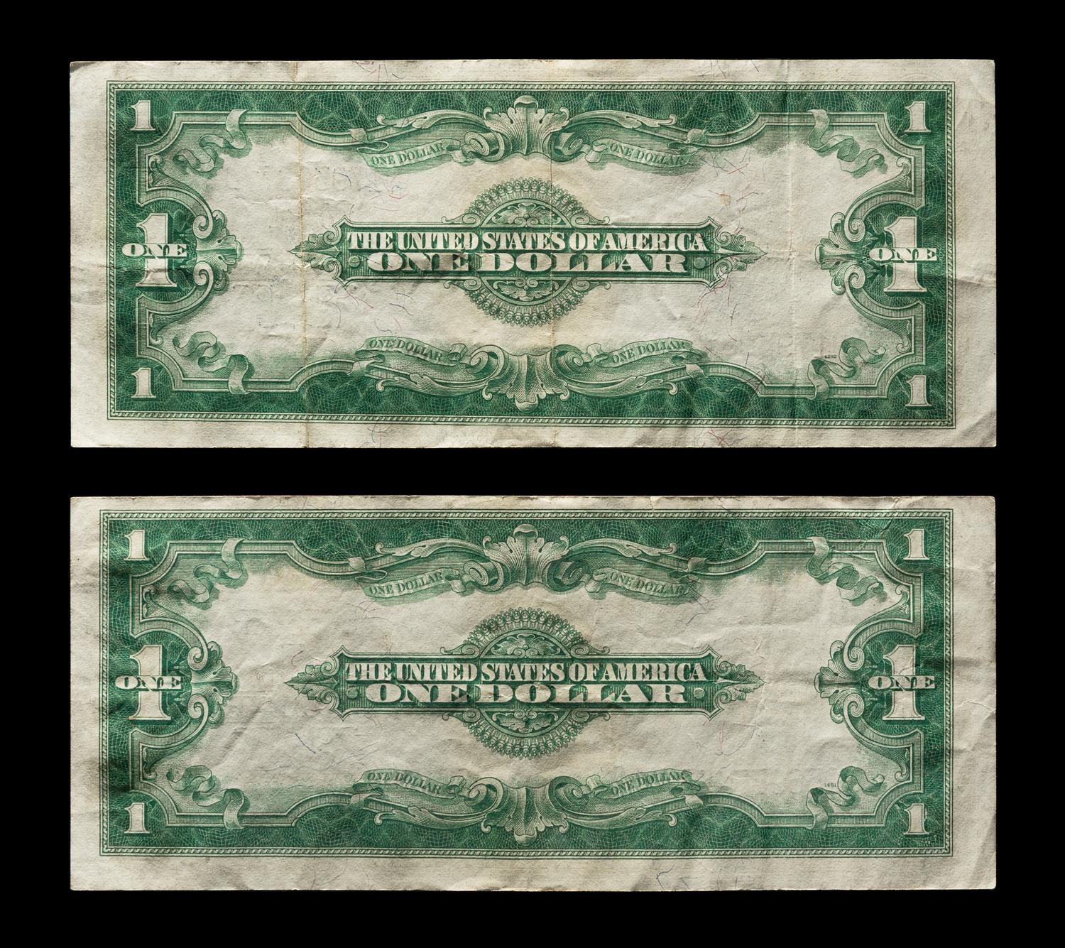 Two United States Series 1923 $1 Silver Certificates