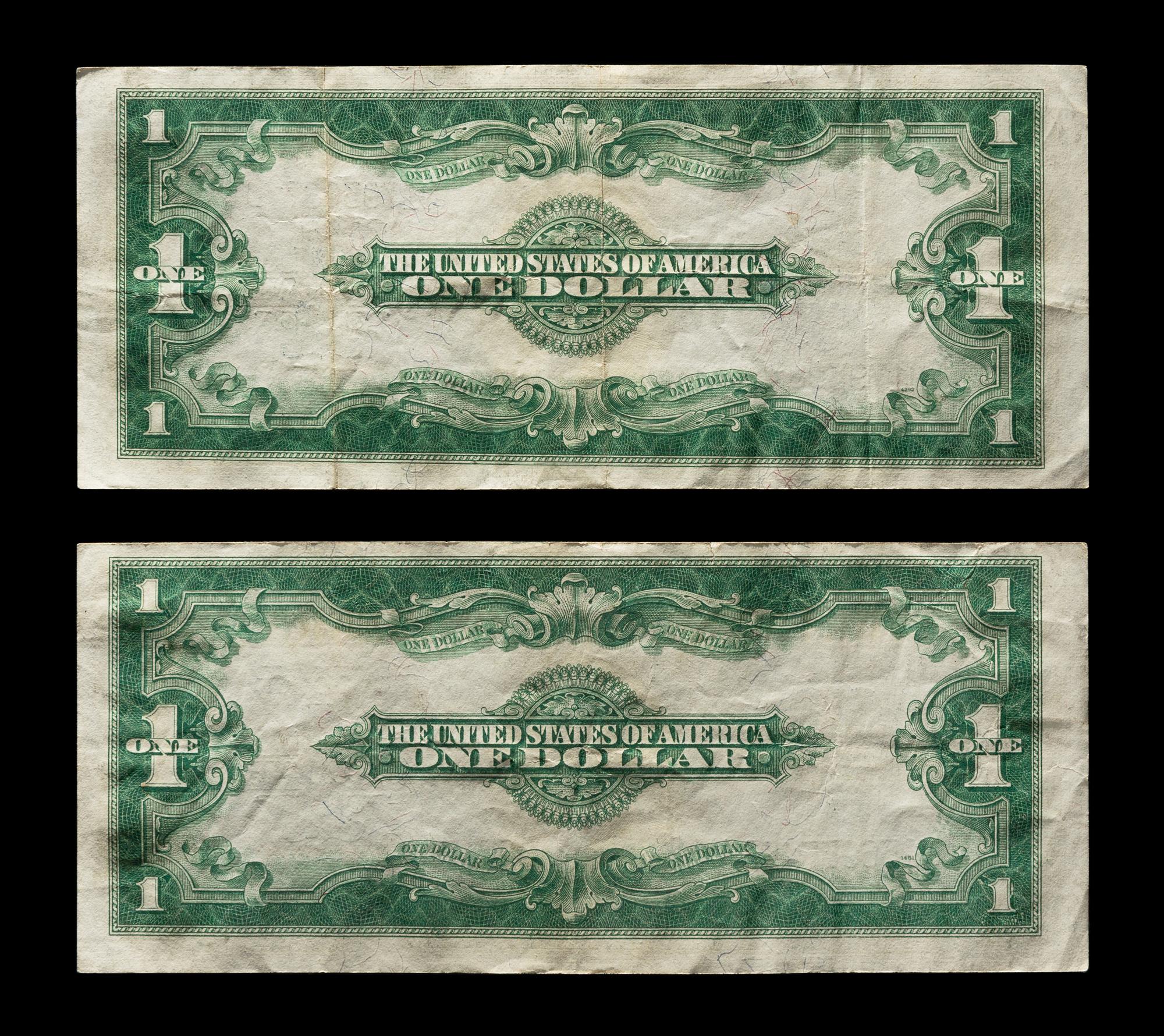 Two United States Series 1923 $1 Silver Certificates