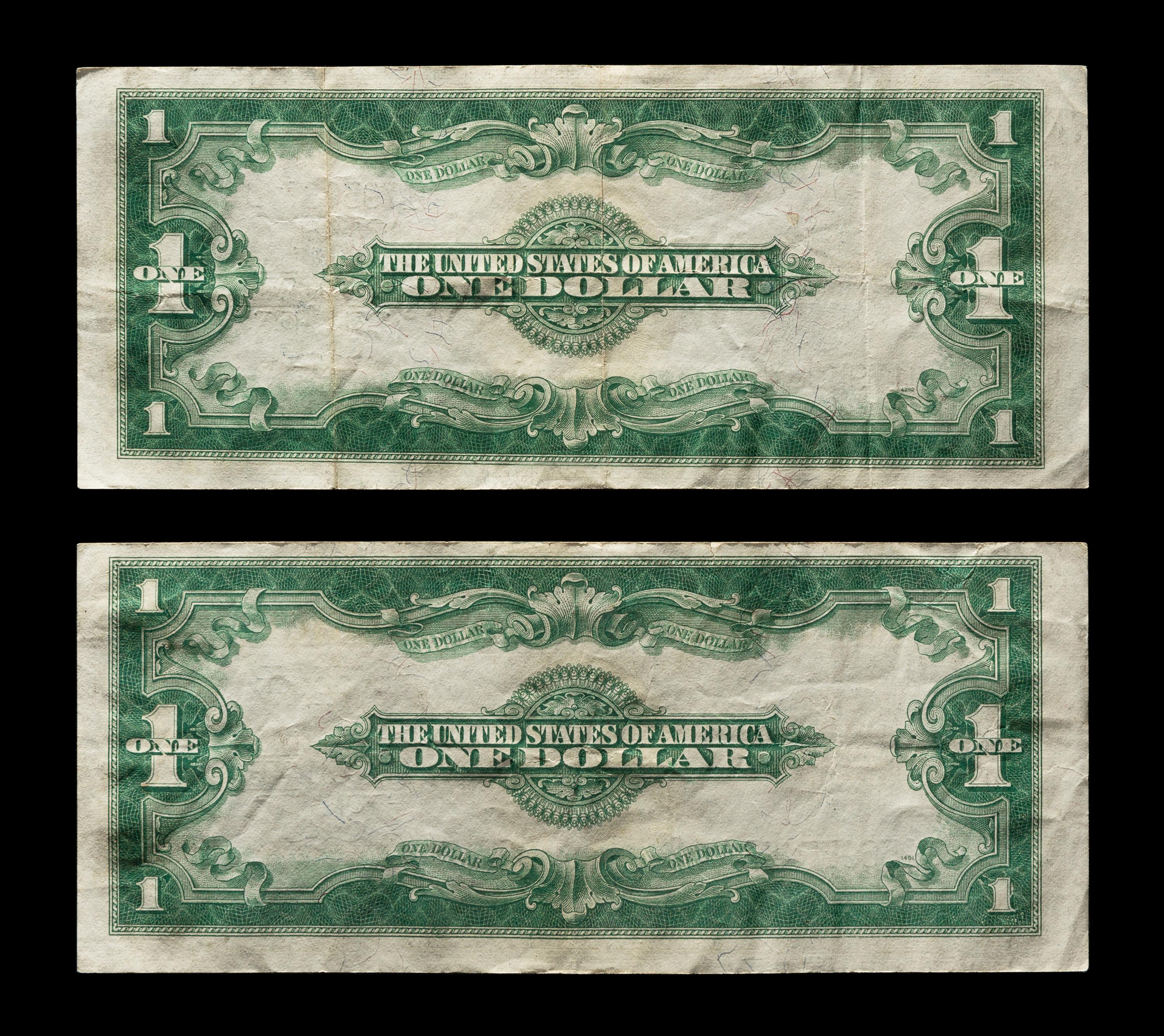 Two United States Series 1923 $1 Silver Certificates