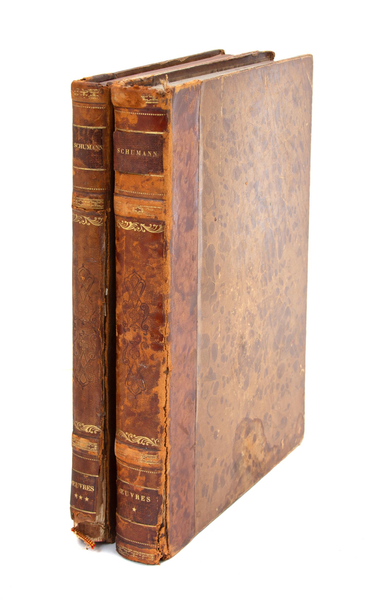 [BINDINGS] 2 VOLUMES - Rob. Schumann's Works for Pianoforte Solo by Alfred Dorfel — Leipzig: C. F. Peters