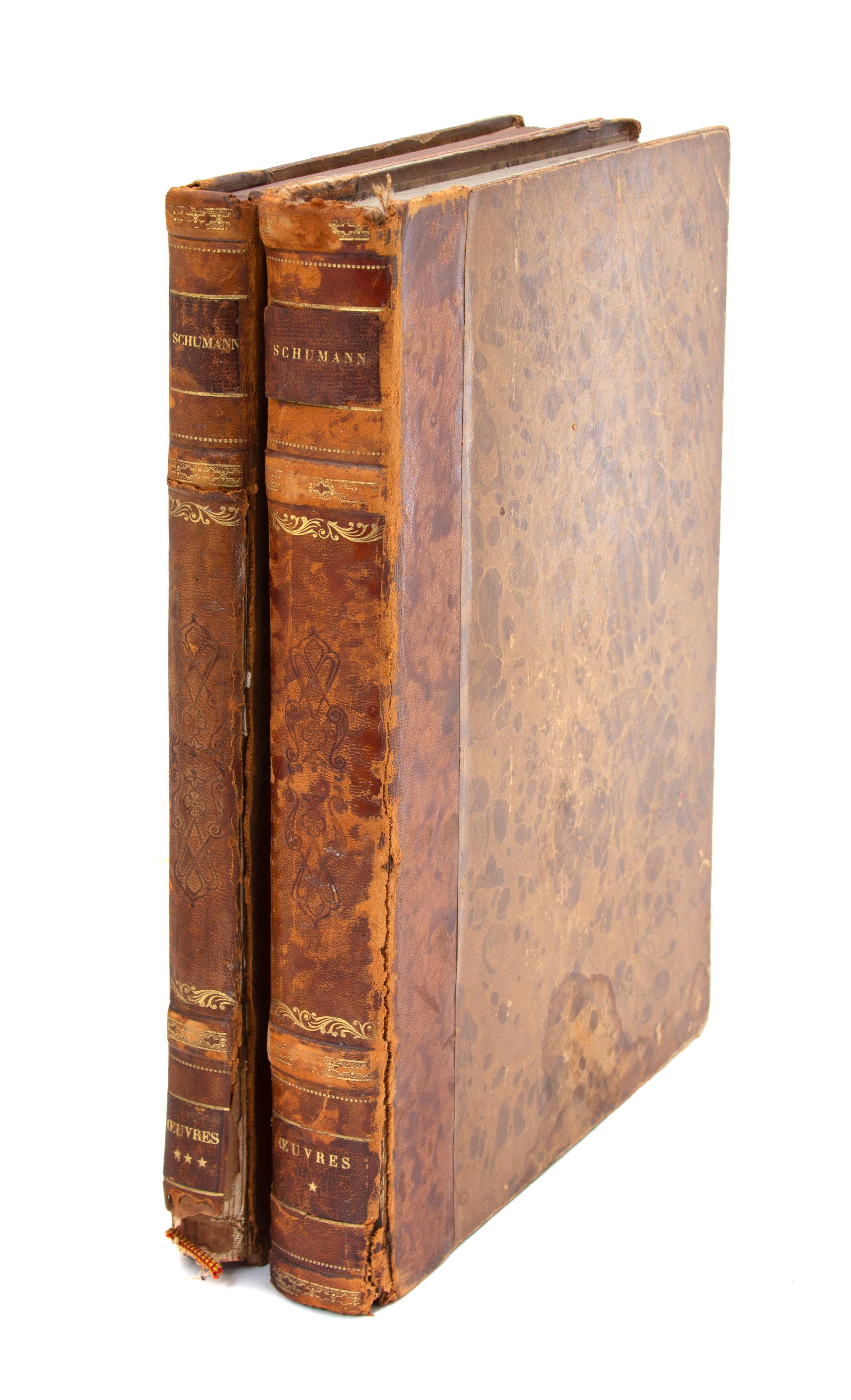 [BINDINGS] 2 VOLUMES - Rob. Schumann's Works for Pianoforte Solo by Alfred Dorfel — Leipzig: C. F. Peters