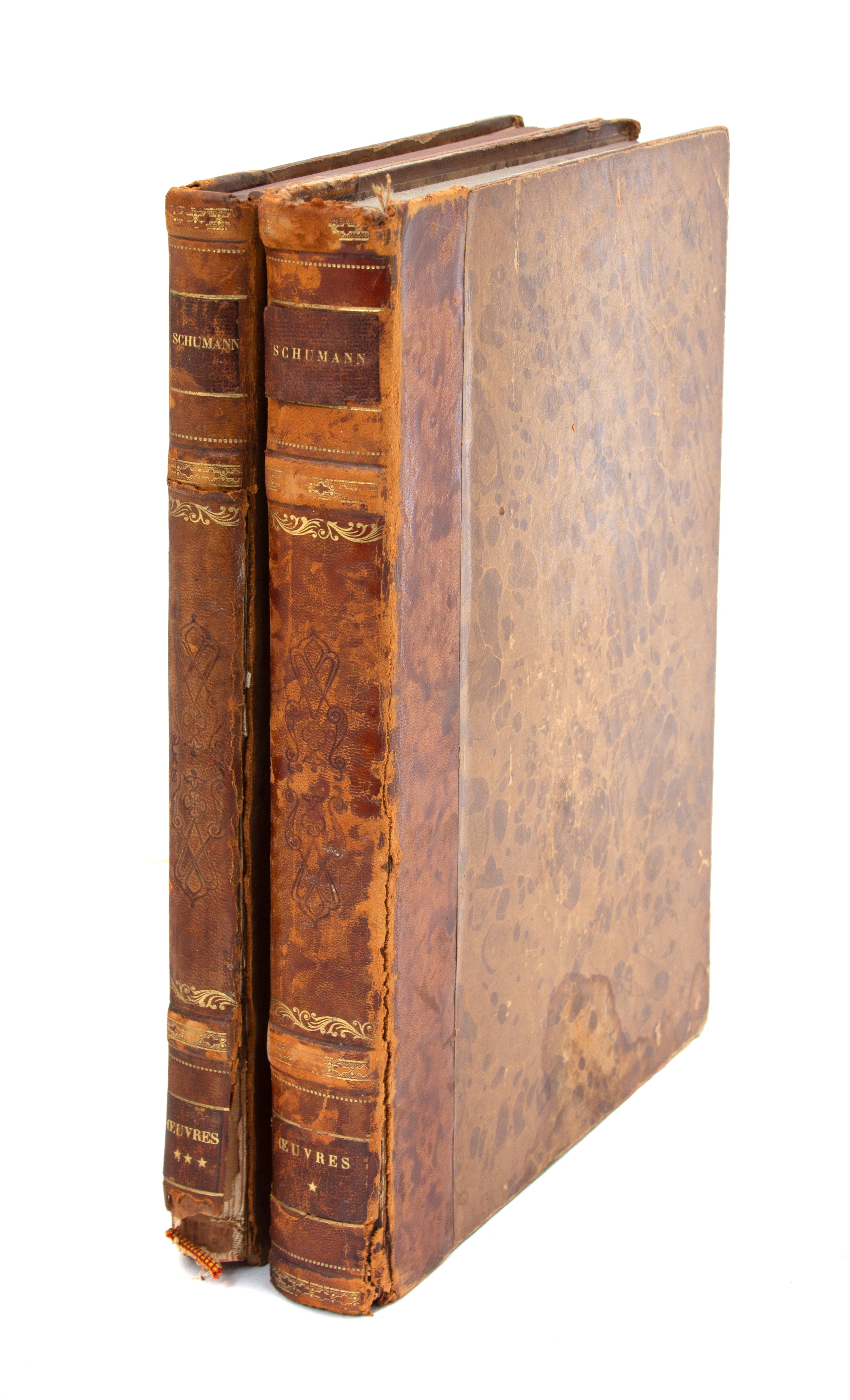 [BINDINGS] 2 VOLUMES - Rob. Schumann's Works for Pianoforte Solo by Alfred Dorfel — Leipzig: C. F. Peters