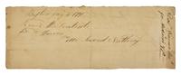 [Americana] Warren, Joseph. Autograph Document, signed