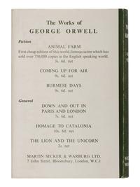 ORWELL, George (1903-1950). Nineteen Eighty-Four . London: Secker & Warburg, 1949.