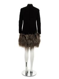 Geoffrey Beene Black Dress with Ostrich Feather Trim, 1968