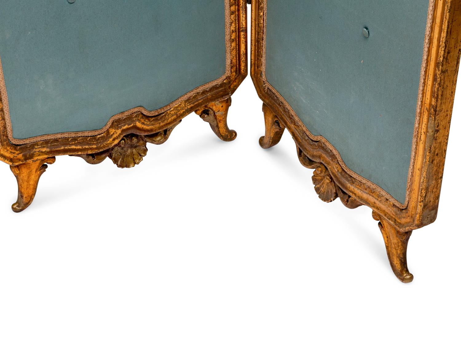 A Louis XV Style Giltwood Five-Fold Floor Screen — 19TH CENTURY