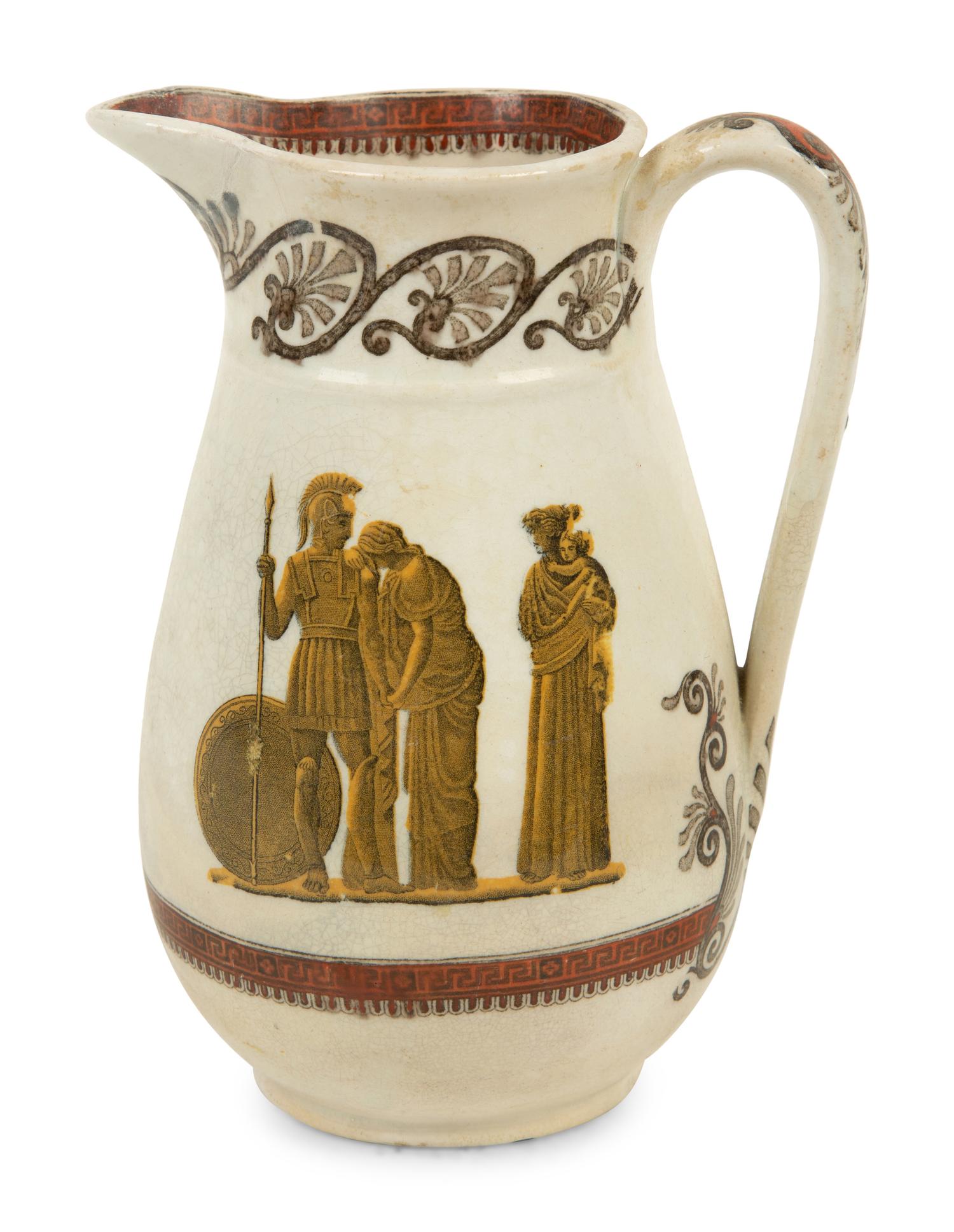 A Collection of Six Painted and Molded Earthenware Articles — 19TH/20TH CENTURY