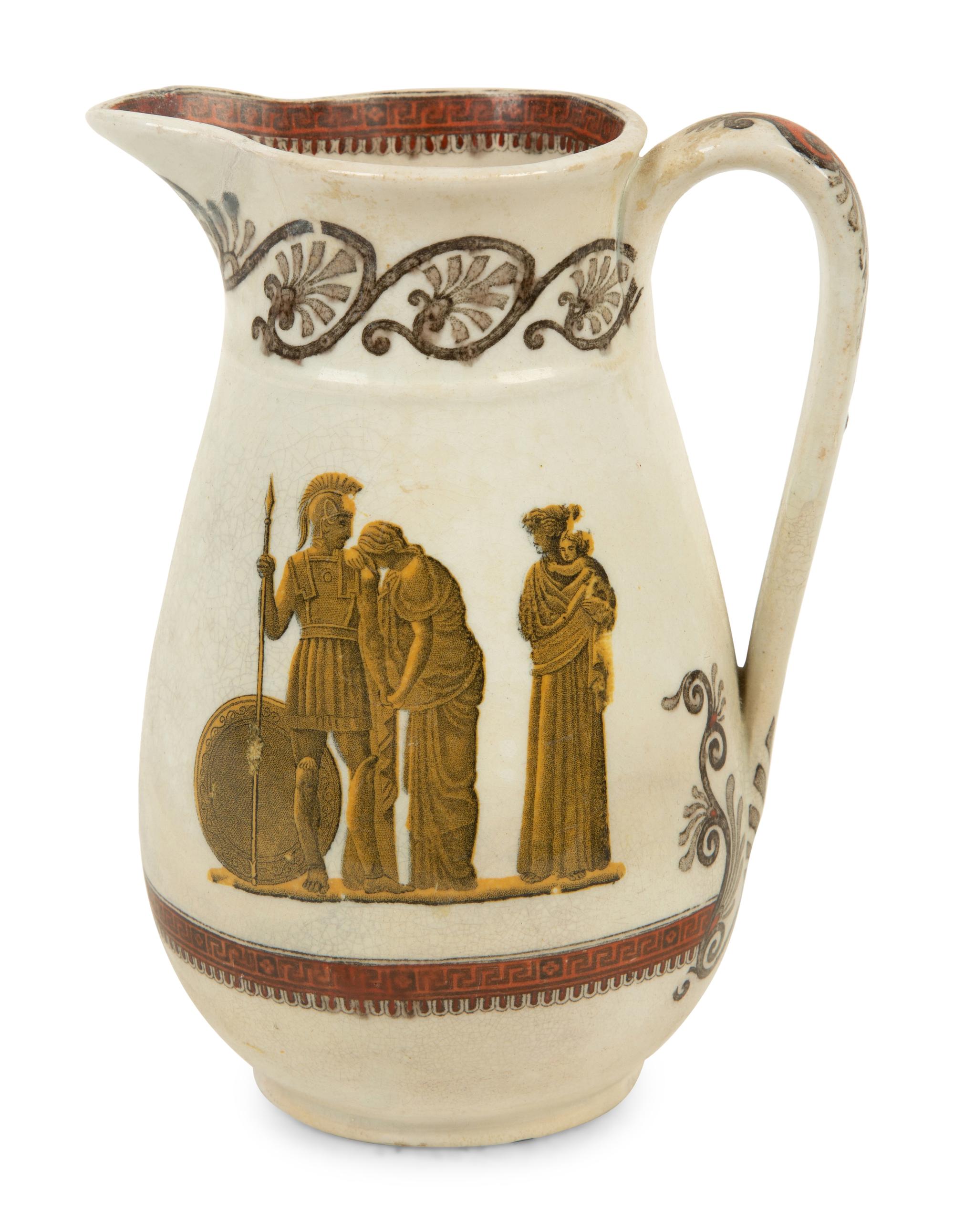 A Collection of Six Painted and Molded Earthenware Articles — 19TH/20TH CENTURY
