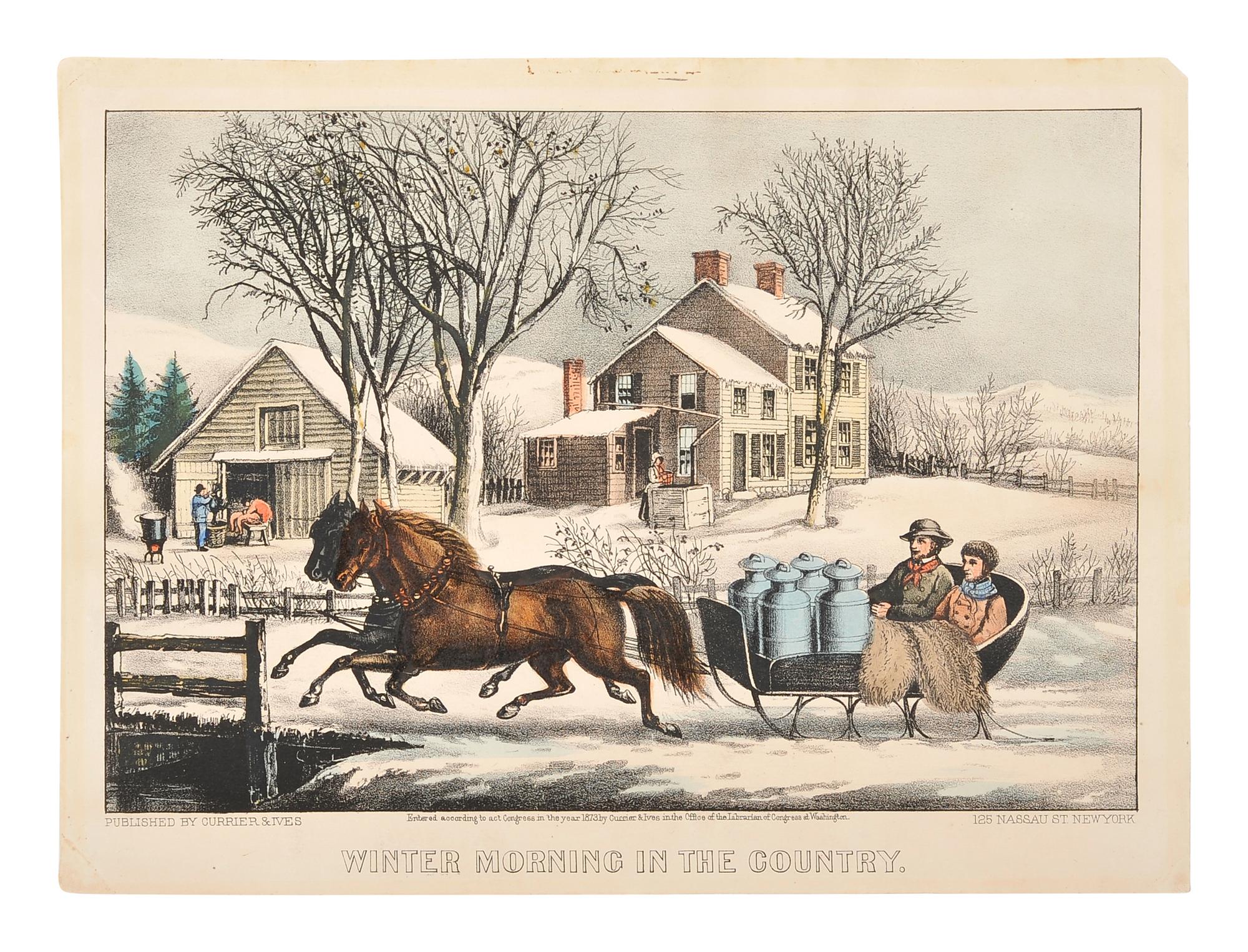 CURRIER and IVES, publishers A group of 7 small-format lithographs, comprising: