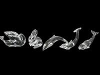A Group of Eleven Glass Animal Figures