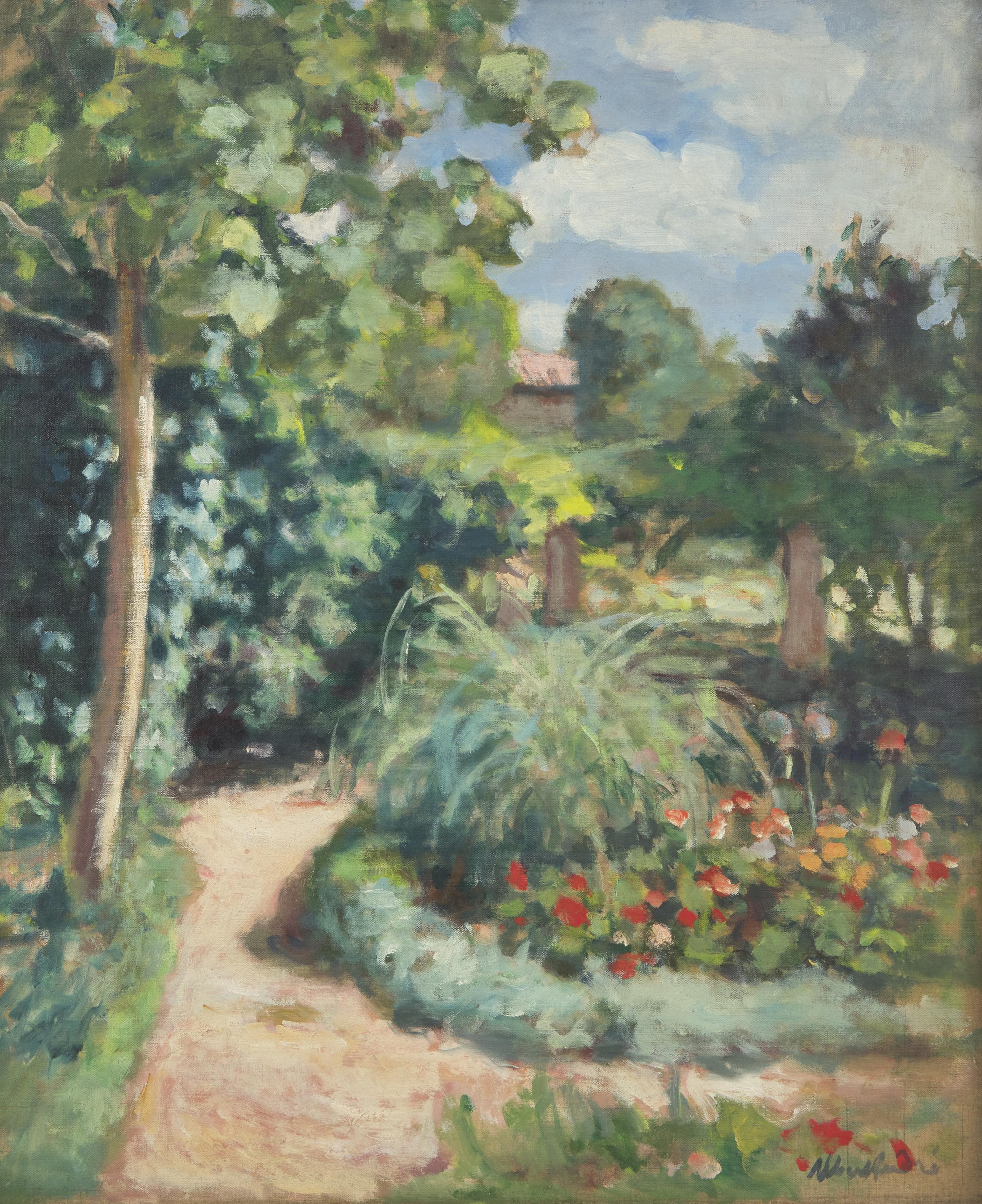 Parterre Fleuri dans un Jardin , 1942