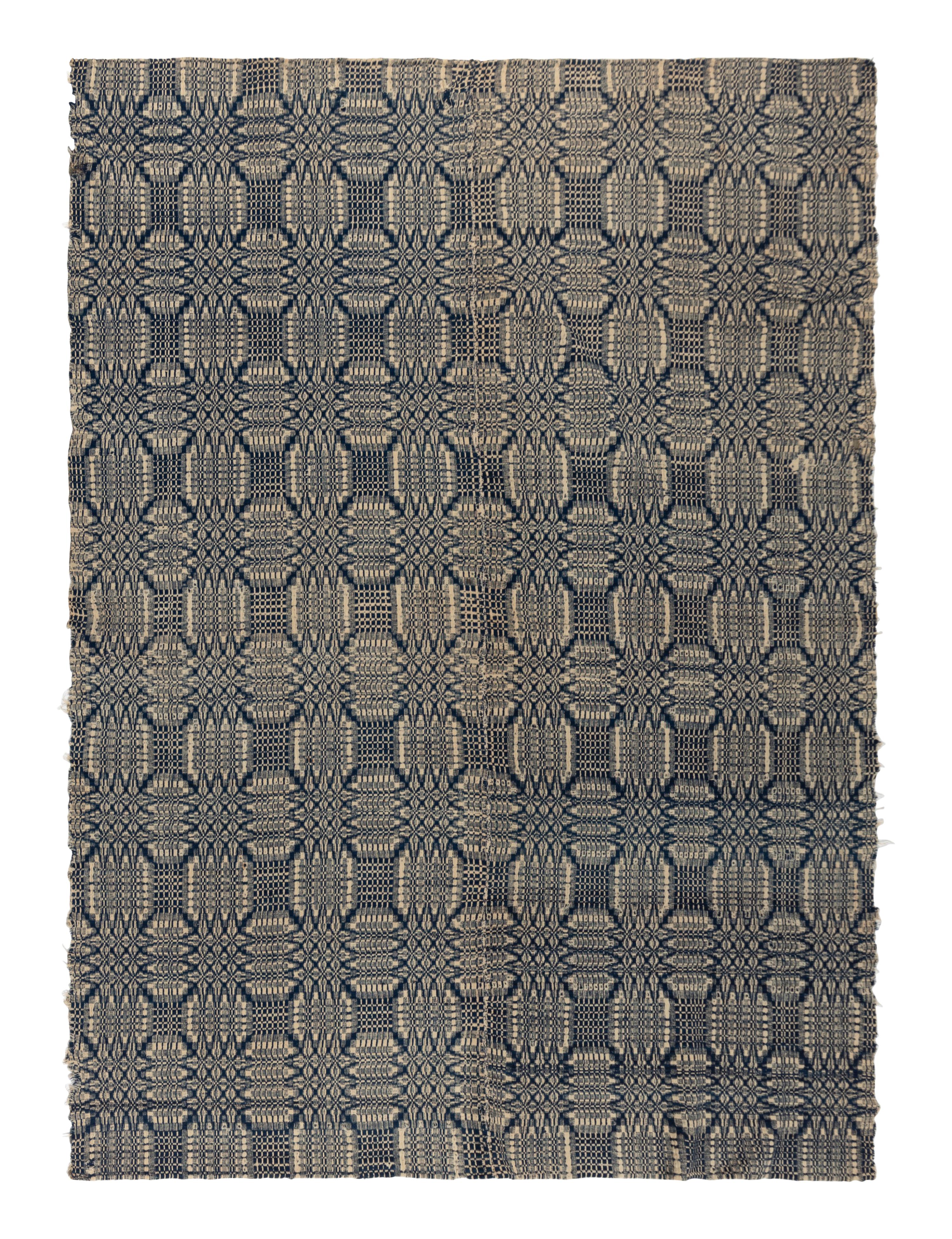 Three Cotton and Wool Jacquard Coverlets
