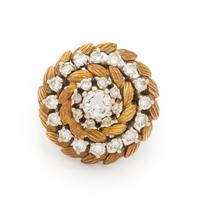 DIAMOND AND YELLOW GOLD RING