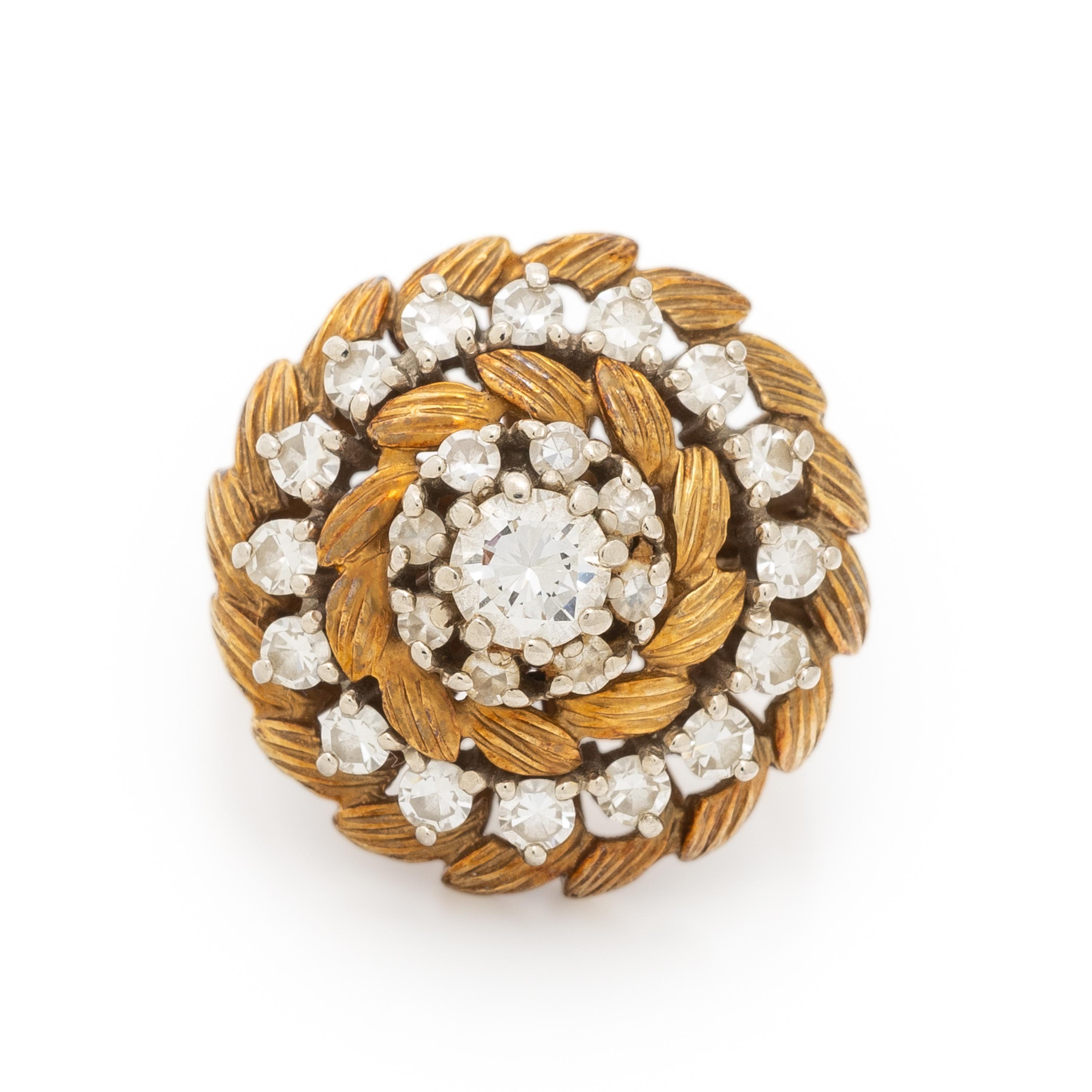 DIAMOND AND YELLOW GOLD RING