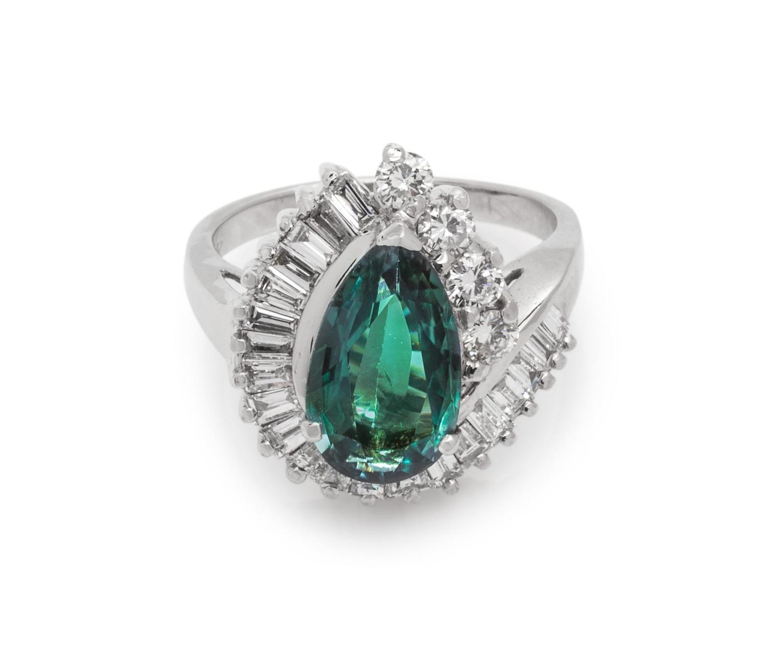 Alexandrite and Diamond Ring