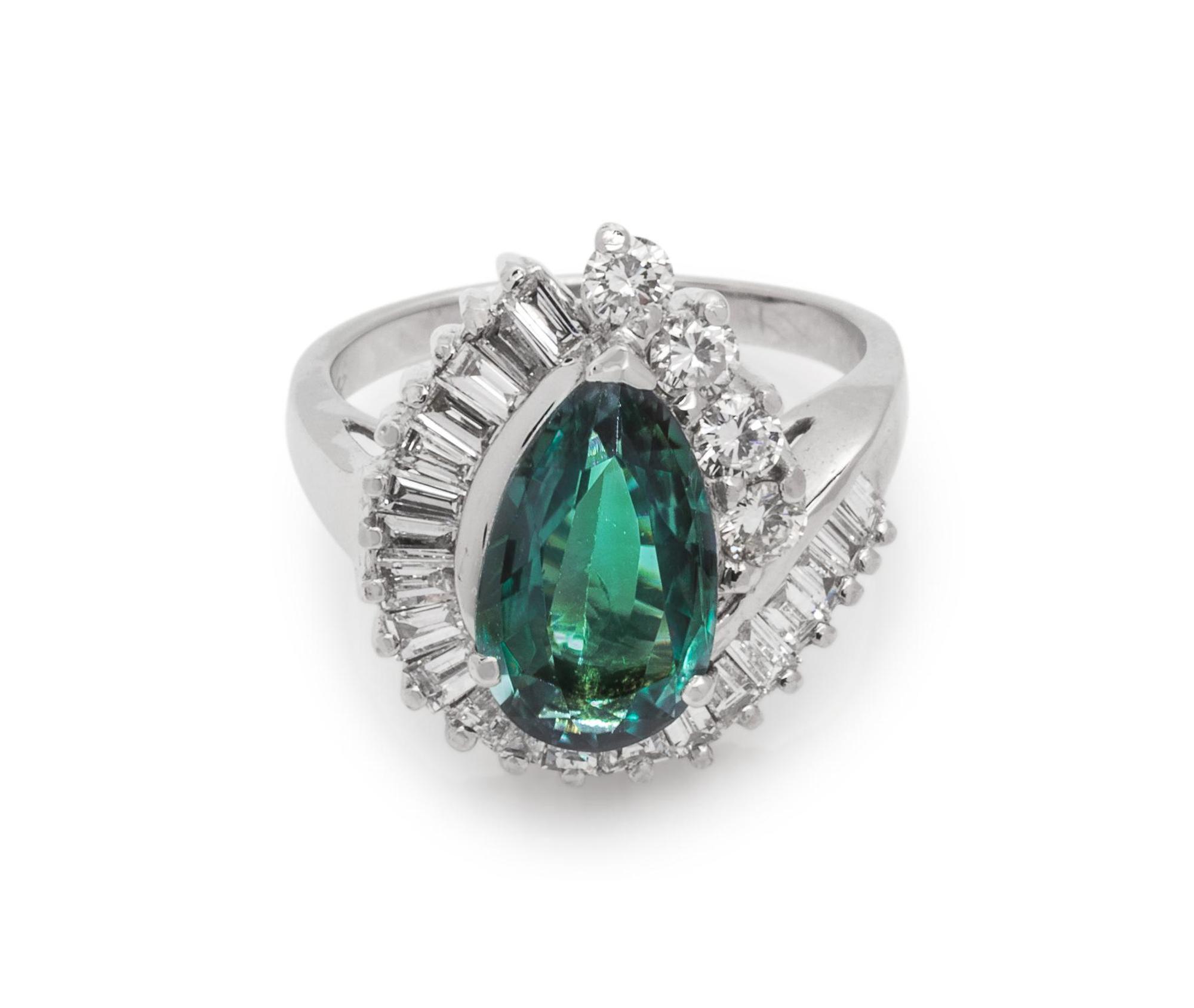 Alexandrite and Diamond Ring