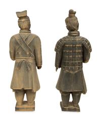Two Chinese Terracotta Warrior Figures — 20TH CENTURY