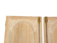 A Pair of French Cerused Oak Doors with Gilt Bronze Fixtures