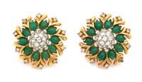 A Pair of Jomaz Floral Earclips,