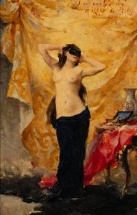 Jeune femme masquée , 1883