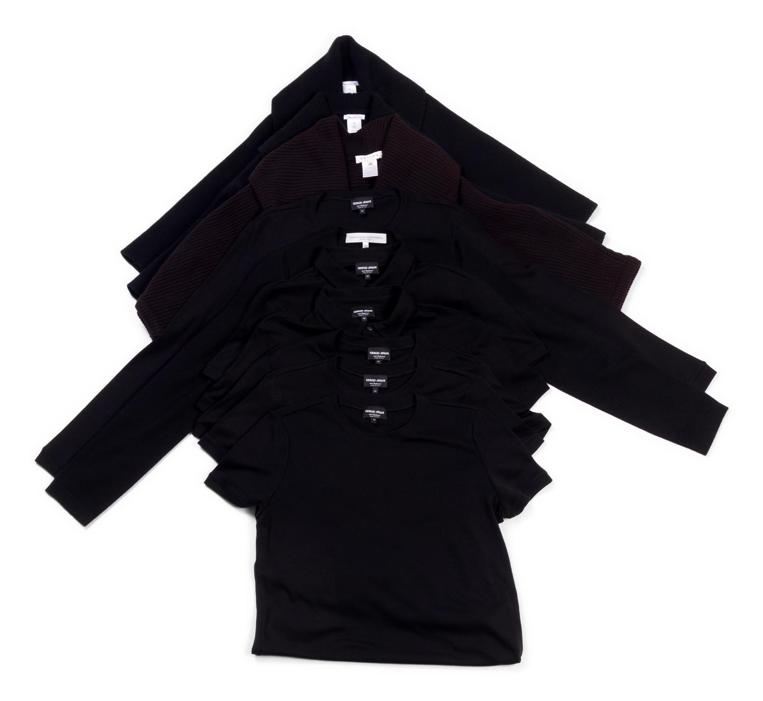 Ten Designer Cashmere Knit Tops: Six Giorgio Armani, One Carolina Herrera, Two Oscar de la Renta, One Celine