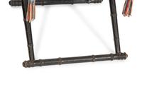 A Pair of Napoleon III Ebonized Folding Chairs with Needlepoint Seats