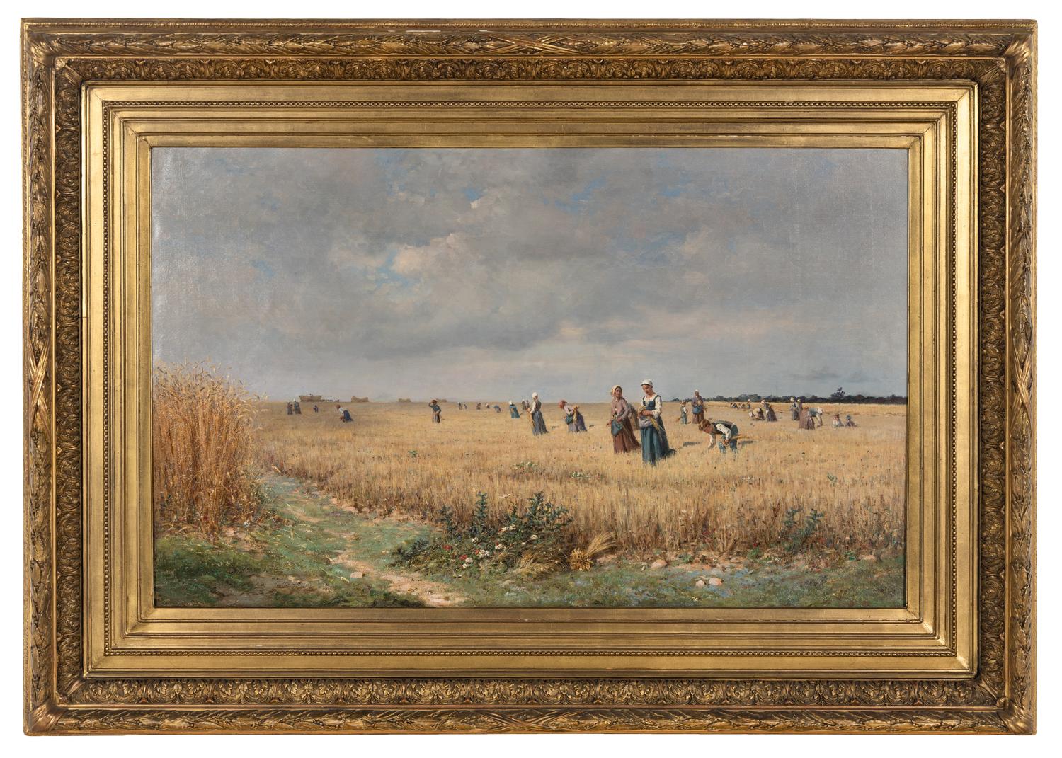 Les glaneuses dans les Chaumes-Berry , 1875