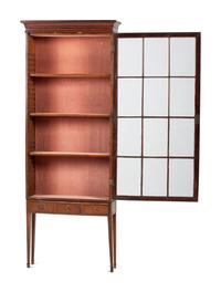 A Late George III Inlaid Mahogany Vitrine Cabinet