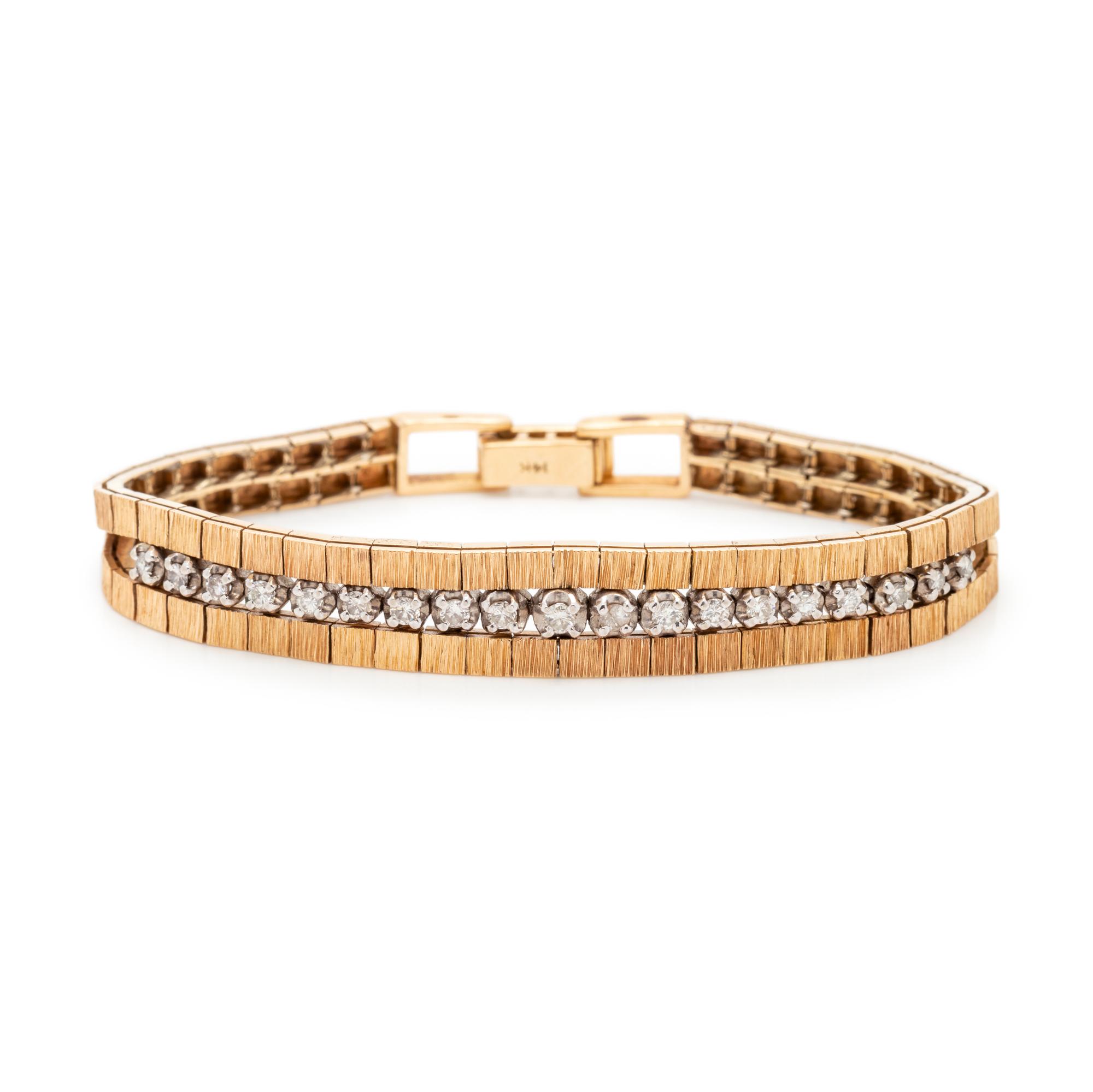 YELLOW GOLD AND DIAMOND BRACELET