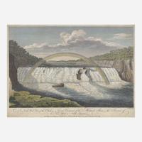 [Prints] [New York] Davies, Tho(ma)s. A North West View of the Chohoes, or Great Cataract of the Mohank River, in the Province of New York in North America