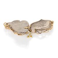 MARIANNE HUNTER, GOLD, SILVER, PEARL, AND ENAMEL NECKLACE