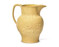 A Staffordshire Caneware Commemorative Pitcher