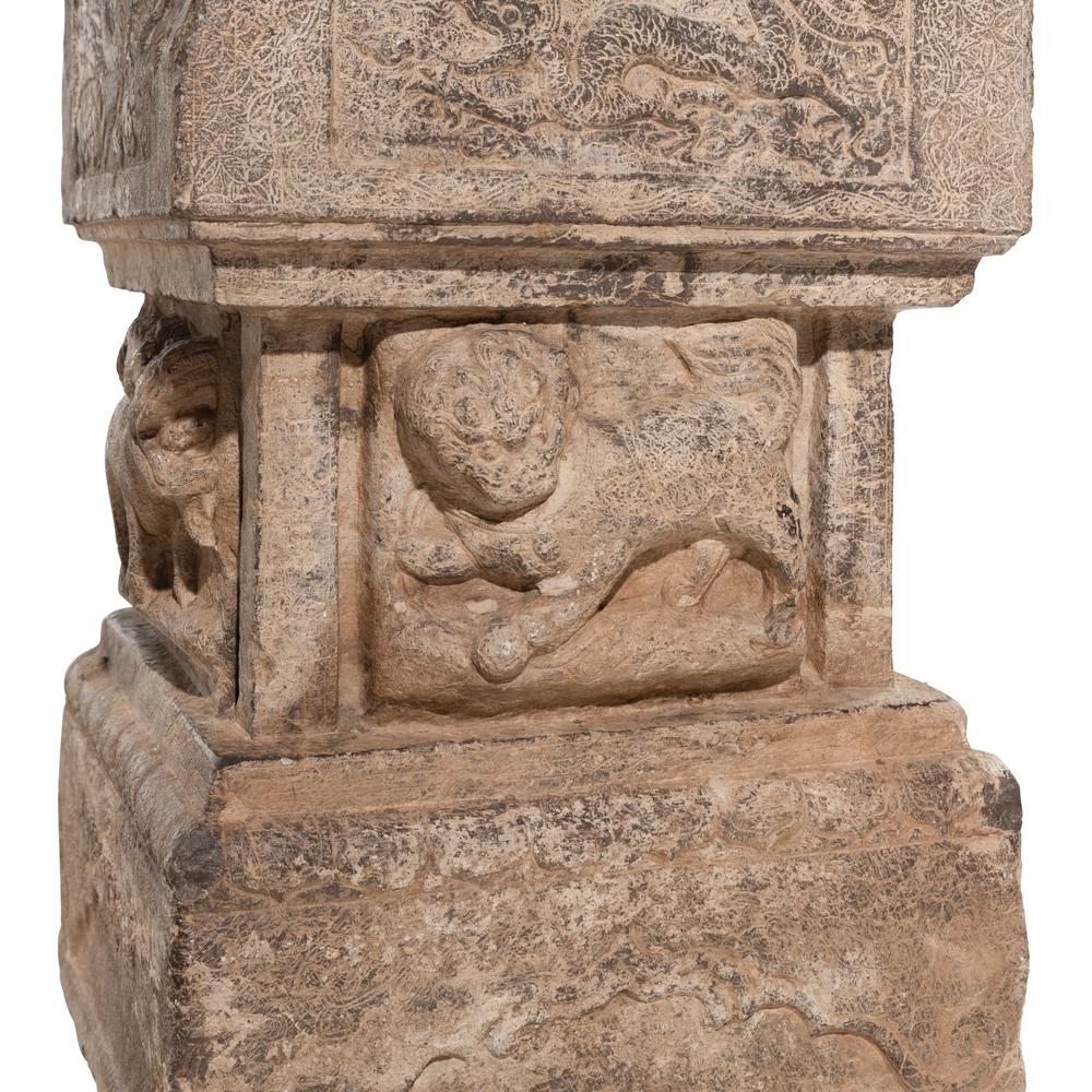 A Chinese Stone Pedestal, 16th-17th Century