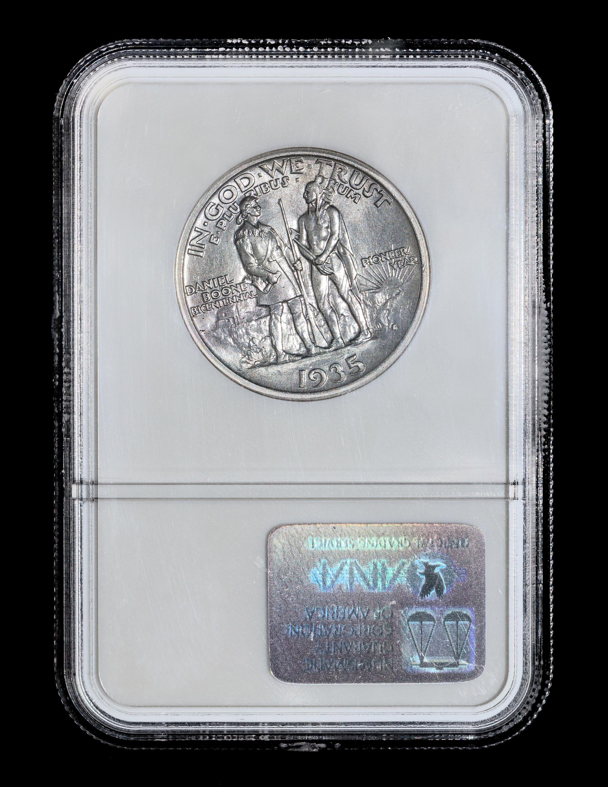 A United States 1935-S Daniel Boone Commemorative 50c Coin — NGC graded MS65