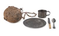 A group of items identified to Private William H. Shaver, Battery M, 2nd Pennsylvania Heavy Artillery, highlighted by war-date tintypes, CDVs, and army mess gear.