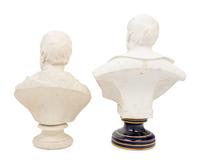 Two Bisque Porcelain Busts