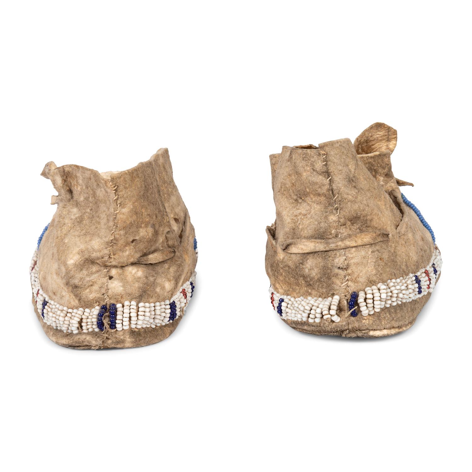 Sioux Child's Beaded Hide Moccasins