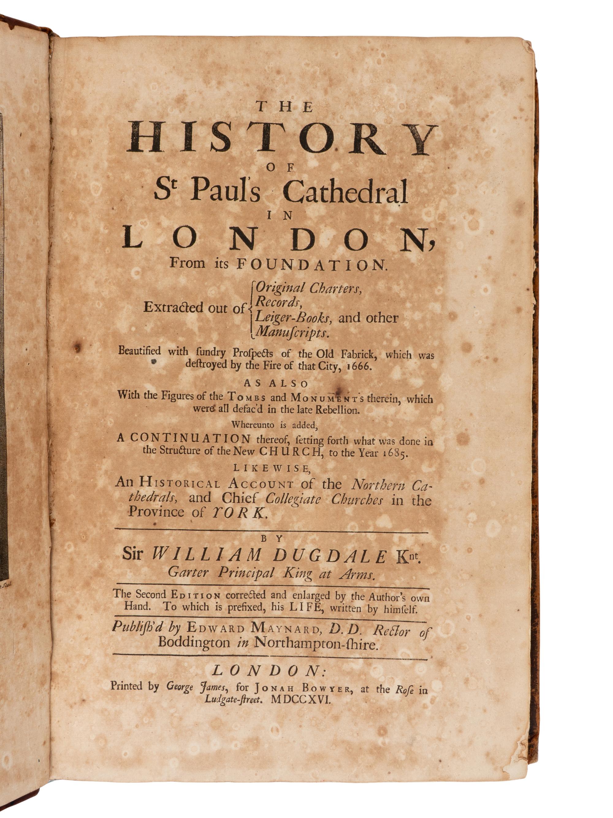 [British Isles] Dugdale, Sir William. Group of 2 Titles