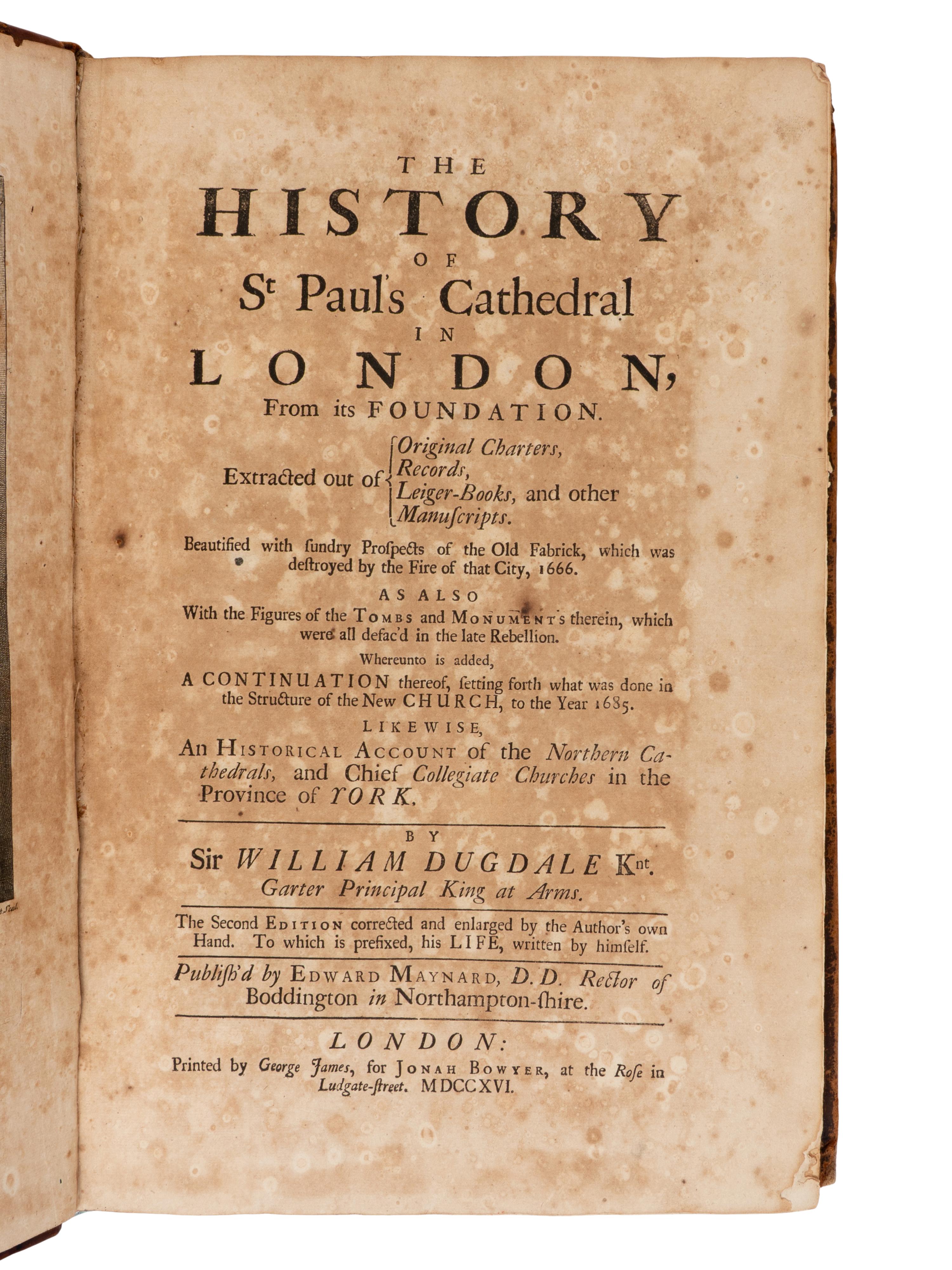 [British Isles] Dugdale, Sir William. Group of 2 Titles