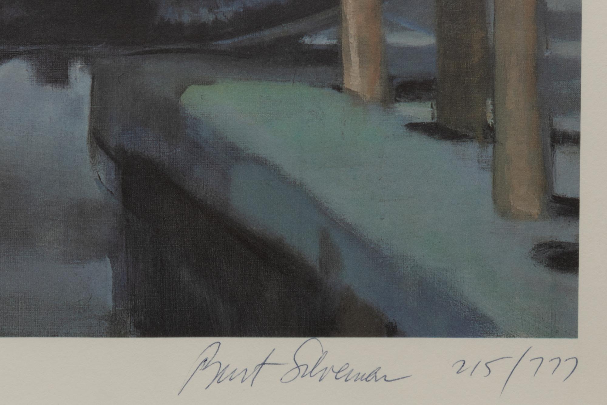 A 1990s Mickey Mantle Signed Bruce Silverman Lithograph,