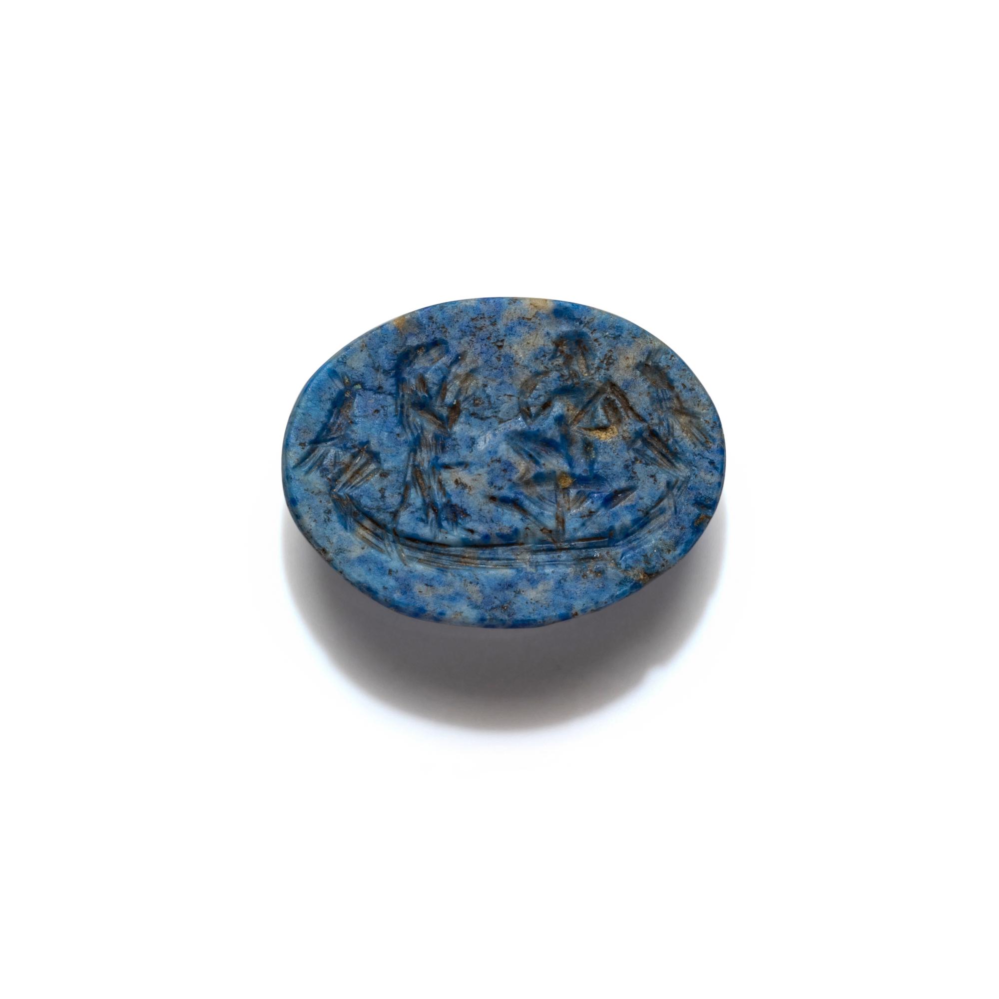 A Roman Lapis Lazuli Double-Sided Gnostic Gem