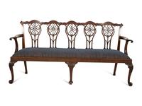 A George III Style Mahogany Settee