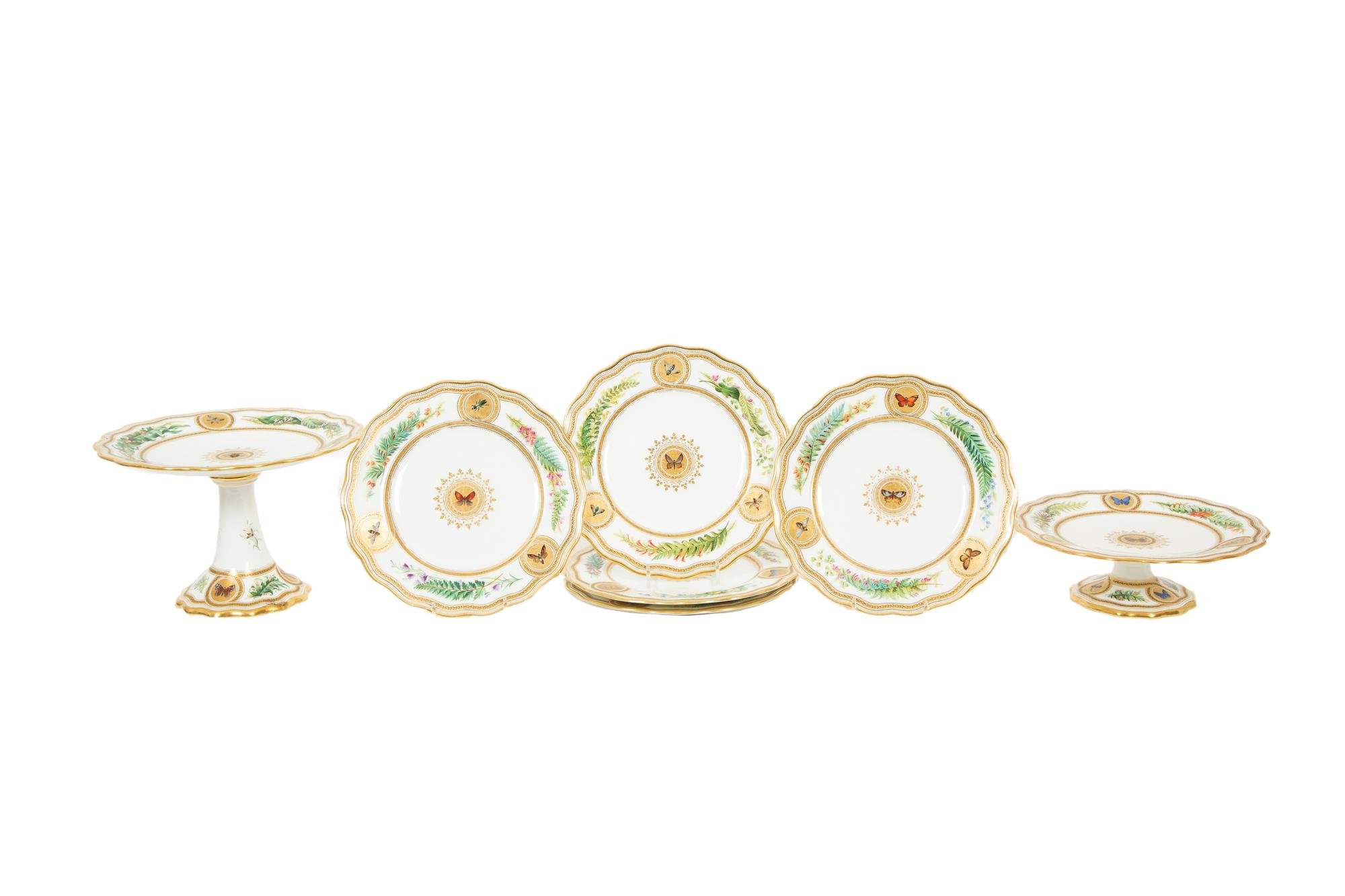 An English Porcelain Dessert Service