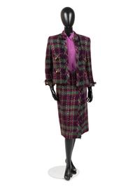 Chanel Plaid Skirt Suit, 1980s