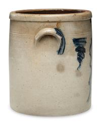 A Rare William Amphlett Cobalt Decorated Three-Gallon Crock