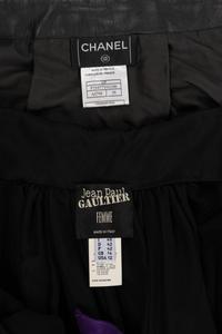 Four Designer Skirts: Chanel, Comme, Gaultier, Miyake, 2000s