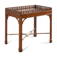A Burton-Ching Ltd. George III Style Mahogany Silver Table