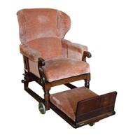 An Adjustable Chair on Casters 28" W x 31" D x 46" H — England, Late 19th Century