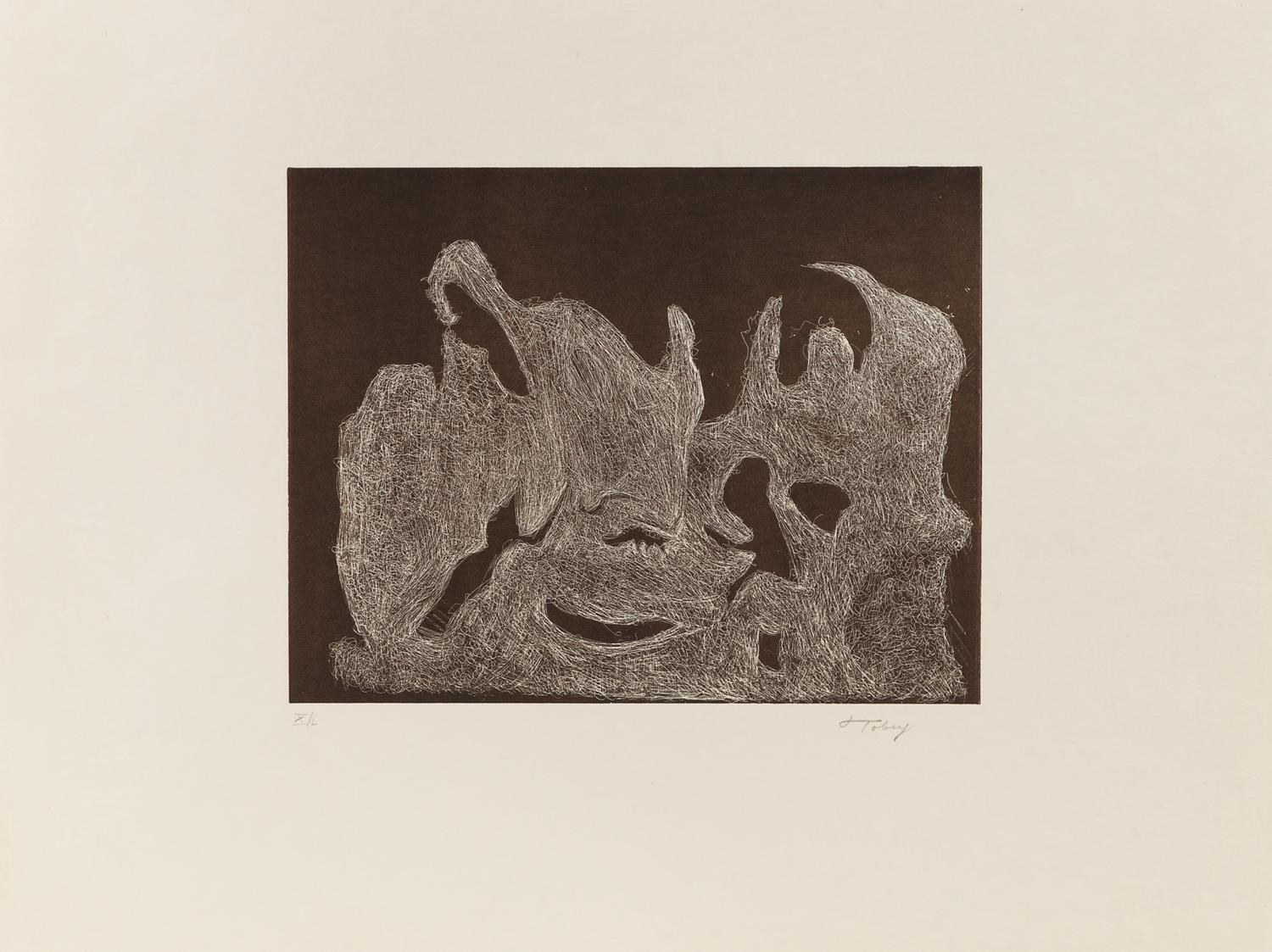 Mark Tobey, (American, 1890-1976), Awakening Night, 1974